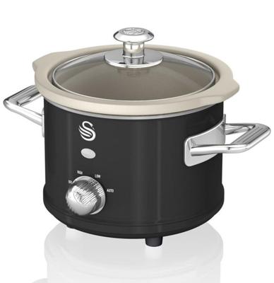 Swan Retro Slow Cooker - 1.5L - Zwart