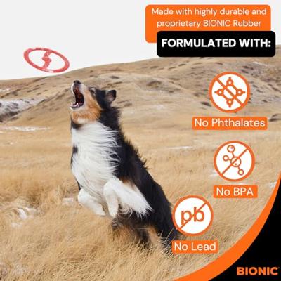 Hondenspeelgoed - BIONIC - Toss-N-Tug Ring - Alle hondenmaten - Ultraduurzaam rubber - Lood-, BPA- en ftalaatvrij