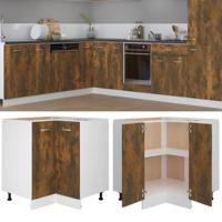 Keukenkastje Lyon 75,5x75,5x81,5 cm bewerkt hout gerookt eikenkleur - thumbnail