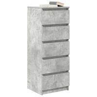 Dressoir met lades 37,5x35x99 cm spaanplaat betongrijs - thumbnail
