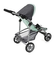 Poppenwagen Jogger Lola - Melange Antraciet Mint - thumbnail