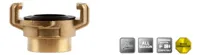 Polet Klauwkoppeling G3/4'-25mm Binnendraad Messing - thumbnail