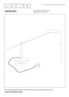 Lucide ANSELMO - Bureaulamp - Ø 18 cm - LED Dimb. - 1x9W 3000K - Zwart - thumbnail