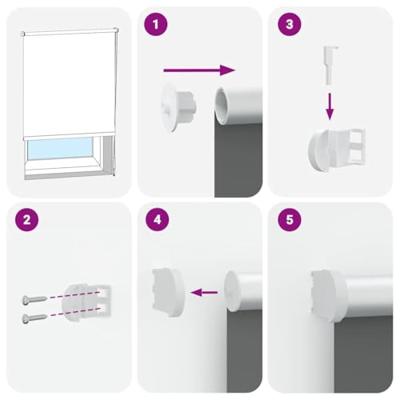 Rolgordijn verduisterend 155x150 cm stofbreedte 151,6 cm wit