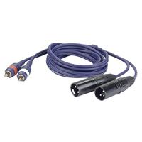 DAP FL26 verloopkabel 2x XLR male naar 2x RCA 150cm - thumbnail