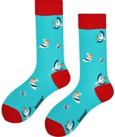 Benyson Sokken Pelicaan - Organisch katoen 1- Paar - Vrolijke katoenen sokken met leuke en grappige print - Dames - Heren - thumbnail