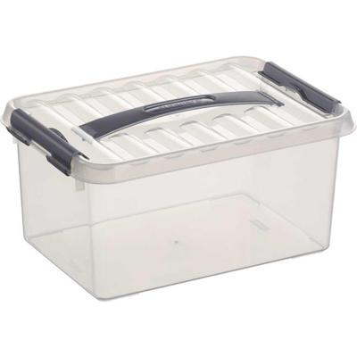 Sunware Q-line opbergbox 6L transp./metaal