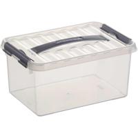 Sunware Q-line opbergbox 6L transp./metaal - thumbnail