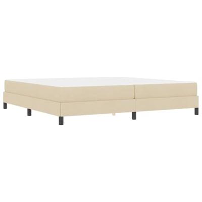 Boxspring bed met matras Crème 200 x 200 cm Stof