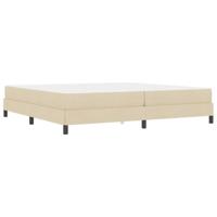Boxspring bed met matras Crème 200 x 200 cm Stof - thumbnail