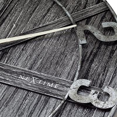 NeXtime NE-3276ZW Wandklok York 50 cm Zwart/Hout/Metaal NeXtime NE-3276ZW Wandklok York 50 cm Zwart/Hout/Metaal