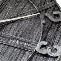 NeXtime NE-3276ZW Wandklok York 50 cm Zwart/Hout/Metaal - thumbnail