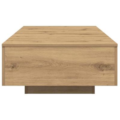 Salontafel 90x60x31 cm bewerkt hout artisanaal eikenkleurig Salontafel 90x60x31 cm bewerkt hout artisanaal eikenkleurig