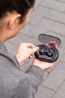 Lenco EPB-460BK In Ear headset Bluetooth Zwart Headset, Oorbeugel, Bestand tegen zweet Sport - thumbnail