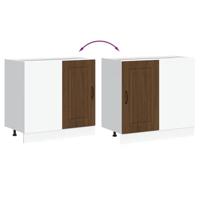 Keuken onderkast Kalmar bewerkt hout bruin eikenkleur - thumbnail