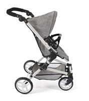 Combi-poppenwagen Fides 3-in-1 - Melange Grijs - thumbnail