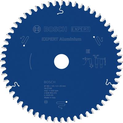 Bosch Accessoires EXPERT Aluminium Cirkelzaagblad | 165 x 1,8/1,3 x 20 mm | T56 - 2608902215
