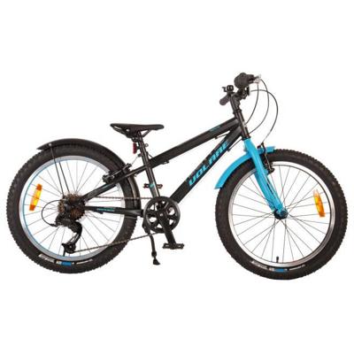Volare rocky kinderfiets - 20 inch - blauw zwart - 85% afgemonteerd - 6 speed - prime collection