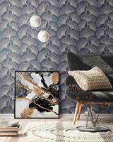 Dutch Wallcoverings Behang Carat Deluxe Bloem Zwart/Zilver 10064-37 - thumbnail
