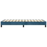 Boxspringframe fluweel donkerblauw 90x200 cm - thumbnail