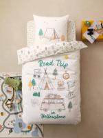 Dekbedovertrek + kussensloopset voor kinderen YELLOWSTONE beige - thumbnail