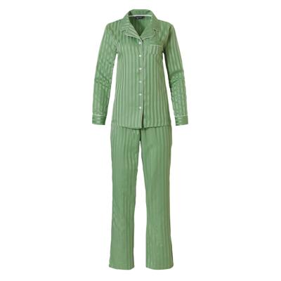Pastunette Dames Pyjama katoen met lange mouwen - Groen