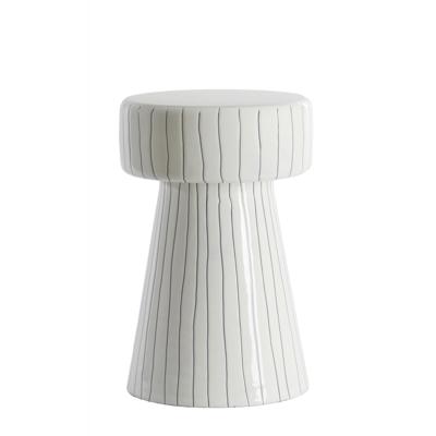 Light & Living Bijzettafel 'Dakwa' 29cm, kleur Wit/Zwart