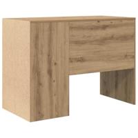Bureau artisanaal eikenkleurig 102 x 50 x 75 cm Bewerkt hout - thumbnail