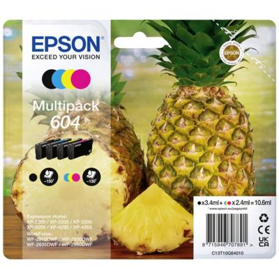 Epson 604 inktcartridge 4 stuk(s) Origineel Normaal rendement Zwart, Cyaan, Magenta, Geel