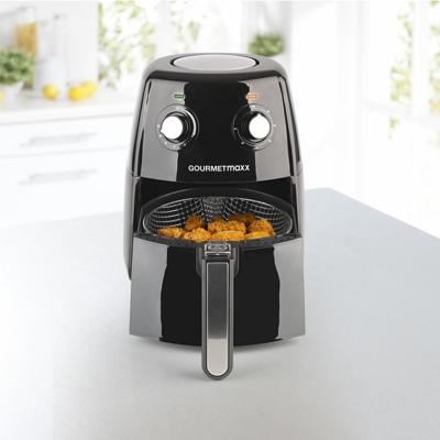 Gourmetmaxx XL 1500W Heteluchtfriteuse 2,5 l Enkel Zwart, Zilver Vrijstaand