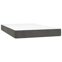 Boxspring met matras fluweel donkergrijs 120x200 cm - thumbnail