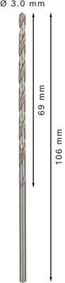 Bosch Accessories 2608596813 HSS Metaal-spiraalboor 3.2 mm Gezamenlijke lengte 106 mm Geslepen DIN 340 Cilinderschacht 5 stuk(s)