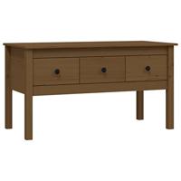 Salontafel 102x49x55 cm massief grenenhout honingbruin - thumbnail