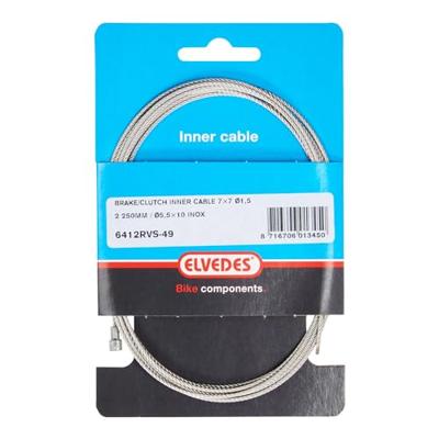 Elvedes rem binnenkabel 2250mm v-nippel 6412rvs-49