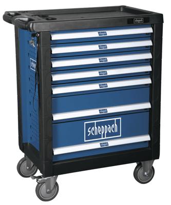 Scheppach TW1000 Gevulde gereedschapswagen met 7 lades - 263-dlg - 5909304900 Scheppach TW1000 Gevulde gereedschapswagen met 7 lades - 263-dlg - 5909304900