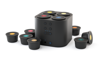 Moodo Smart aroma diffuser zwart met batterij incl capsule set