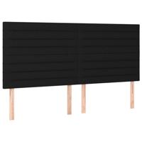 Bedframe zonder matras stof zwart 200x200 cm - thumbnail
