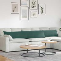 VidaXL Sofa kussens 2 stuks donkergroen 200 x 40 cm cordstof - thumbnail
