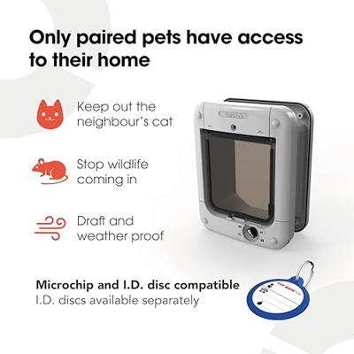 Cat Mate microchip kattenluik 85mm wit - thumbnail