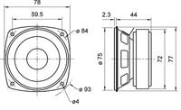 FRS 8 M - 8 Ohm - 8 cm (3,3") HiFi fullrange luidspreker - thumbnail