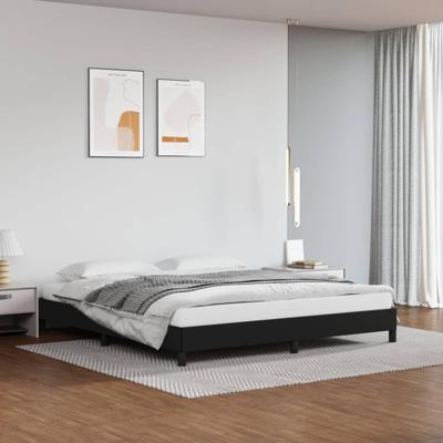 Bedframe kunstleer zwart 160x200 cm