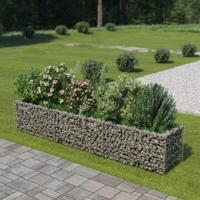 Gabion plantenbak verhoogd 270x50x50 cm gegalvaniseerd staal - thumbnail