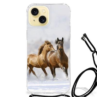 Apple iPhone 15 Case Anti-shock Paarden Apple iPhone 15 Case Anti-shock Paarden