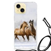 Apple iPhone 15 Case Anti-shock Paarden - thumbnail