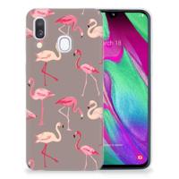 Samsung Galaxy A40 | TPU Hoesje | Flamingo - thumbnail