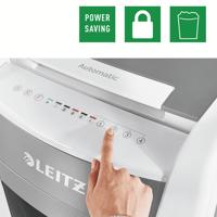 Leitz IQ Autofeed Office 300 P4 Papierversnipperaar 300 vellen Cross cut 4 x 30 mm P-4 60 l Ook geschikt voor Paperclips, Nietjes, Creditcards - thumbnail