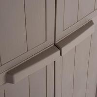 Tuinkast 65x45x172 cm polypropyleen hout-look bruin - thumbnail