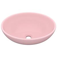 VidaXL Wastafel ovaal 40x33 cm keramiek matroze - thumbnail