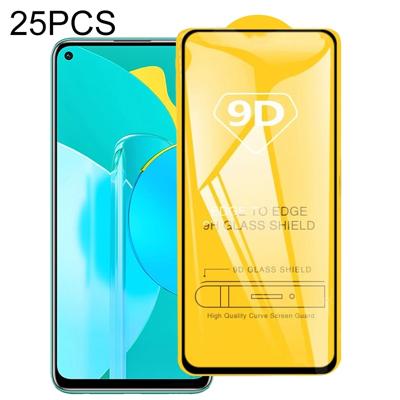 Voor Huawei Honor 30s 25 PCS 9D Full Glue Full Screen Tempered Glass Film