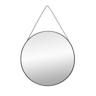 Spiegel Madrid - zwart metaal - Ø40 cm